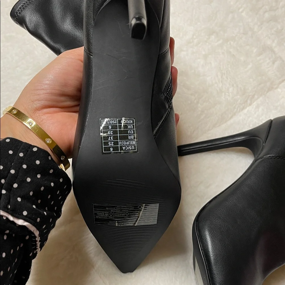 Elegant Black Women's Ankle Boots - Picture 4 of 11